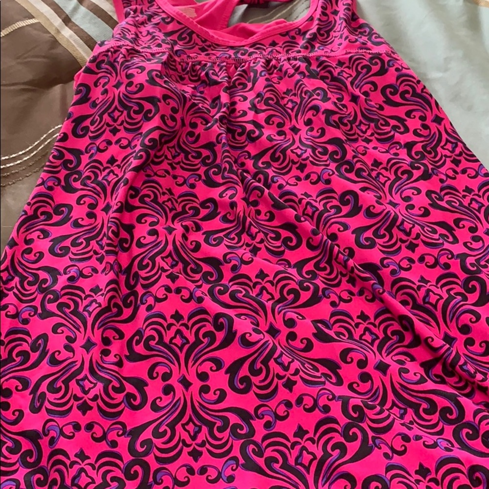 Tek Gear Pink and Black Tank Top